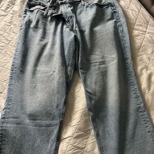 Edge Light Blue Sparkle Relaxed Jeans